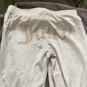Juicy Couture Cream Pants with Gold Detailing